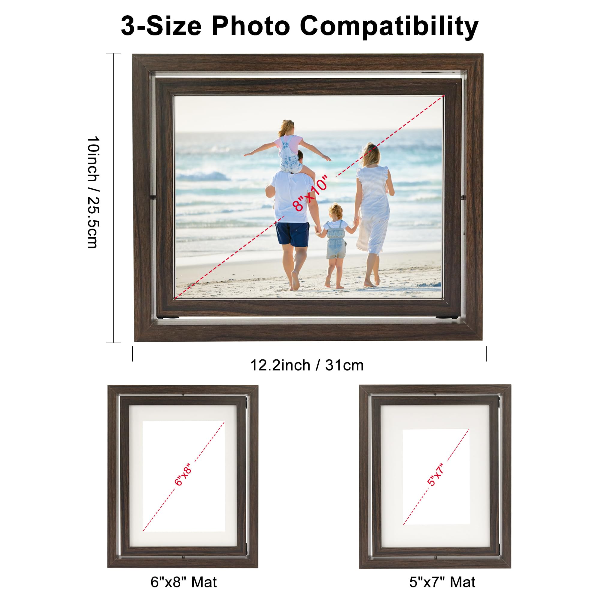 Floating Rotating Frames Snapklik.com : FramePro 2-Pack Rotating Double Sided Picture Frame ...