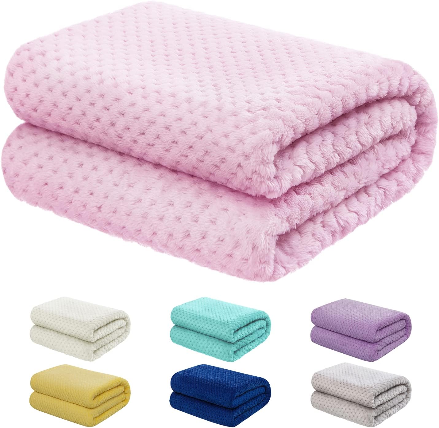 Baby Blanket for Girls and Boys - 30”x40” Pink - Toddler Blankets - Kids Throw - Newborn Blankets - Soft Lightweight Fleece for Bed, Crib, Stroller