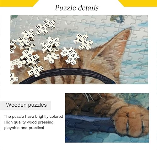 Miniatura 2 de Cat Fish Jigsaw Puzzles for Adults 1000 Pieces,Colorful Puzzle with Mesh Storage Bag,Learning Educational Puzzles for Gift 2011279