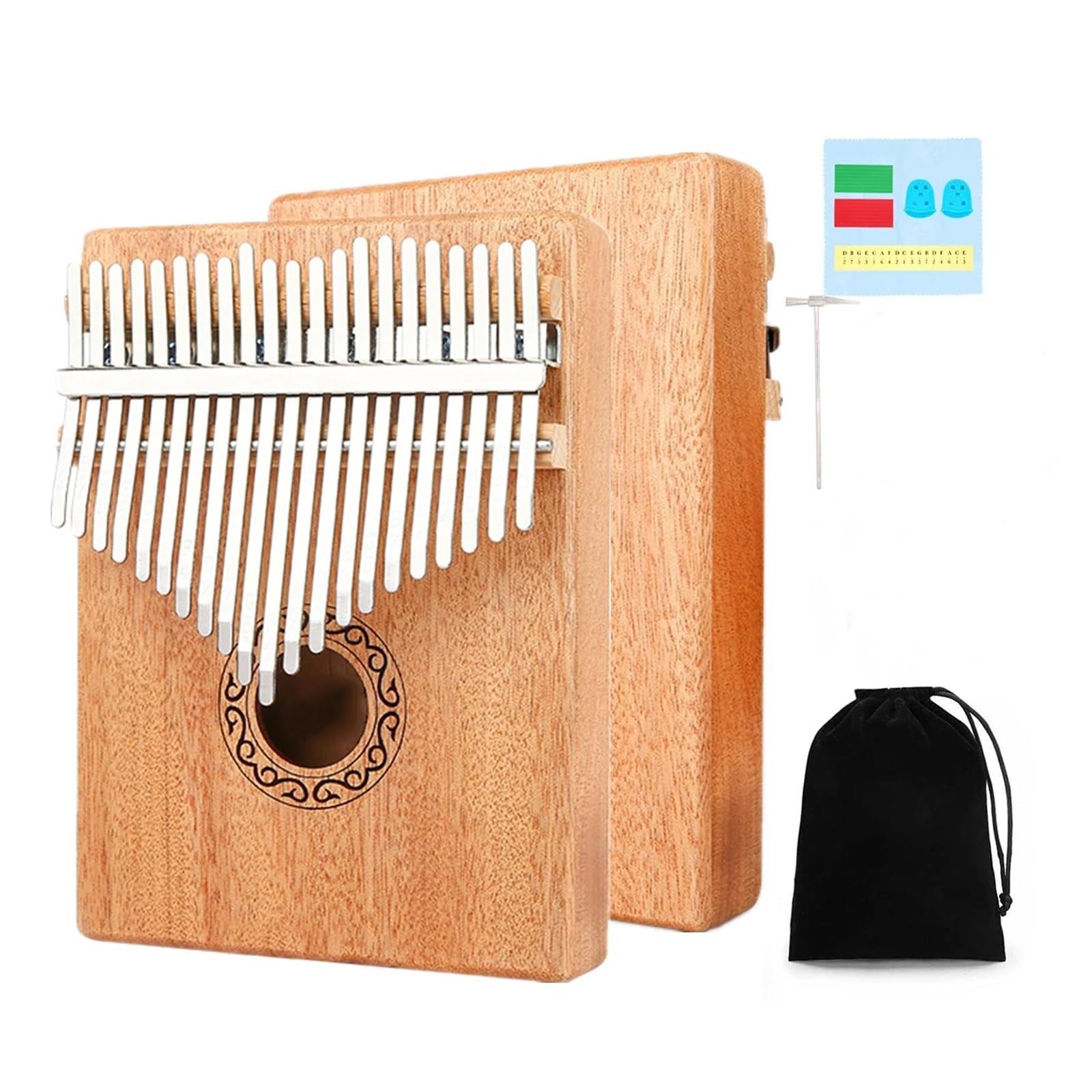Adecuado Para Adultos Profesional 17 21 Teclas Kalimba Instrumento De Teclado De Madera Maciza(21 Keys 2)