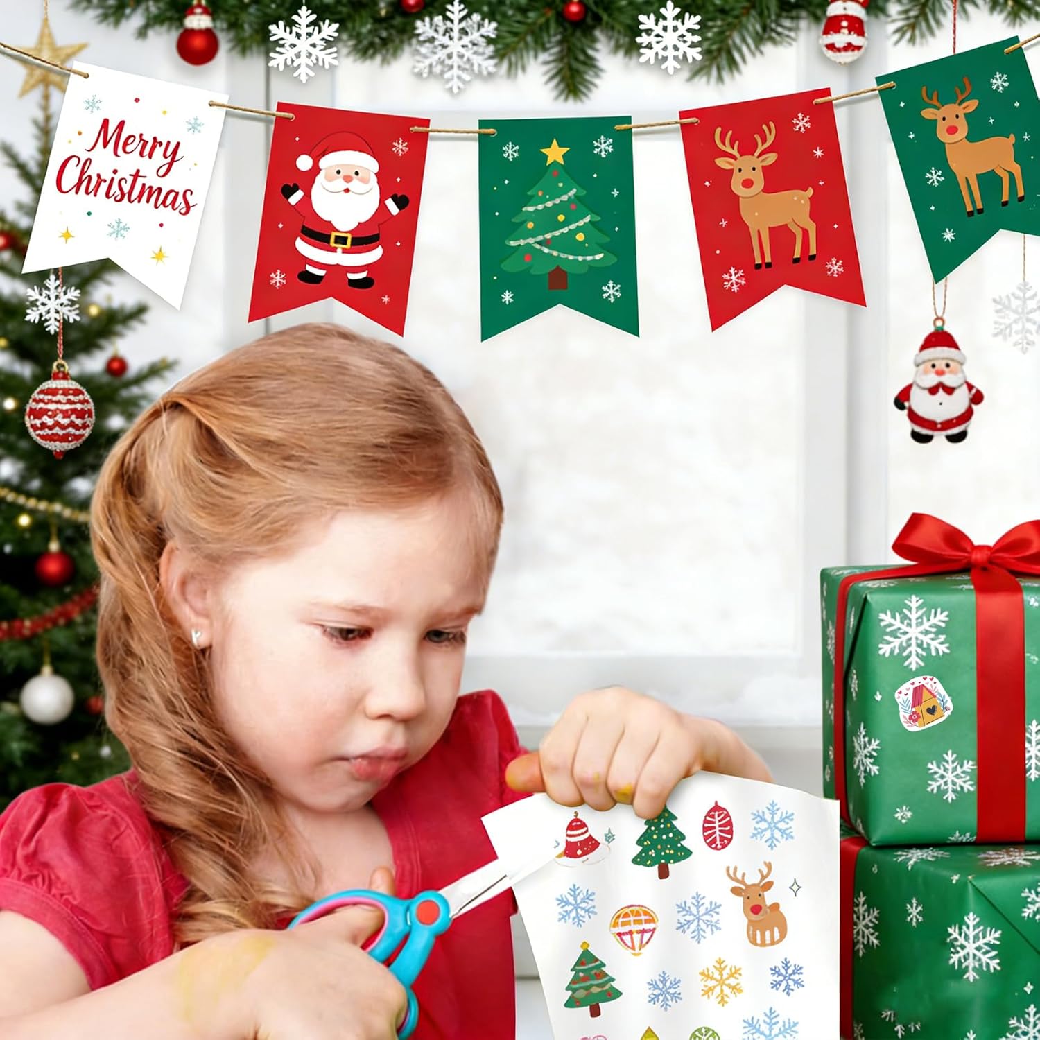 Printable Vinyl Sticker Paper for Inkjet Printer - 35 Sheets Glossy White - 8.5 x 11 - Waterproof Labels Paper, Dries Quickly,Vivid Colors,Tear Resistant,DIY Christmas Stickers