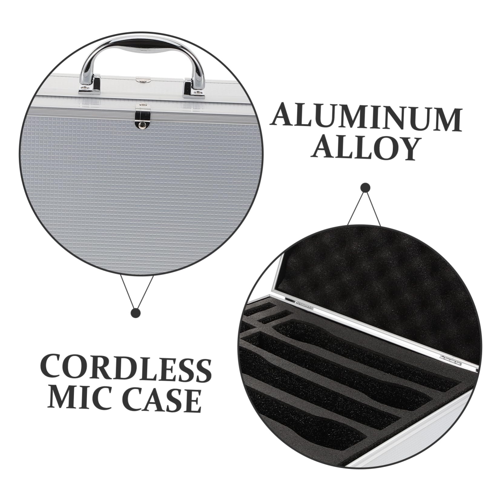 Étui de Rangement pour Microphone sans Fil Lot de 4, avec Poignée
