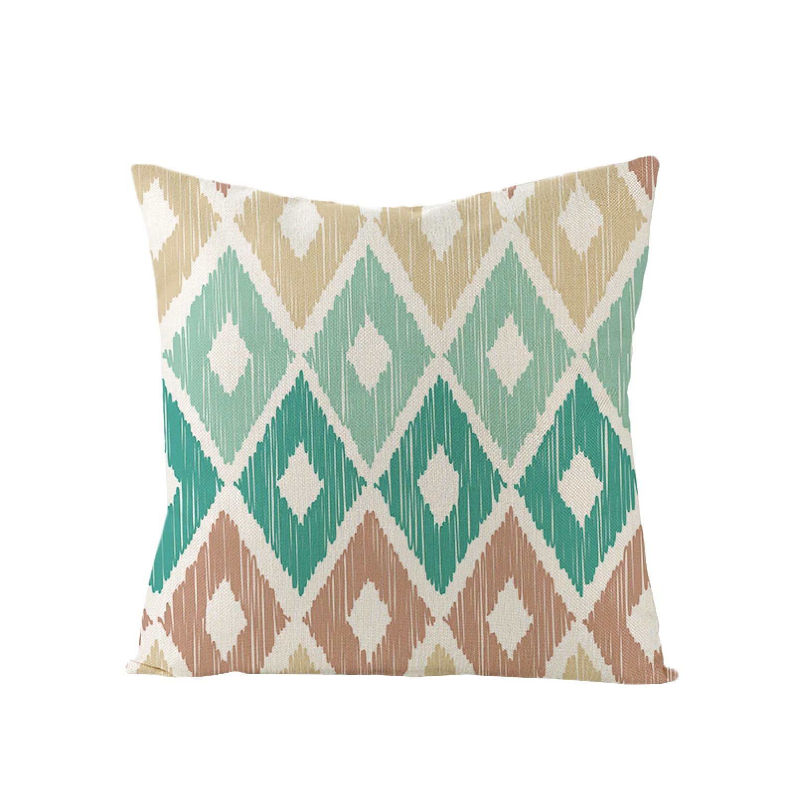 Sofa Fundas Cojines 60x60 Pack de 4 Cuadrado,Funda de Almohada Lino con Cremallera Invisible,Funda de Cojín Decoración para Hogar Sala Cama Jardín Silla Coche-geometría