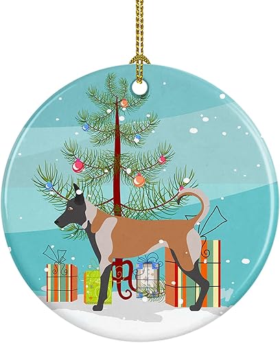 Miniatura 68 de Caroline's Treasures Adorno de cerámica con cola de perro pastor inglés antiguo para colgar en el árbol de Navidad, para el hogar, Navidad, fiestas