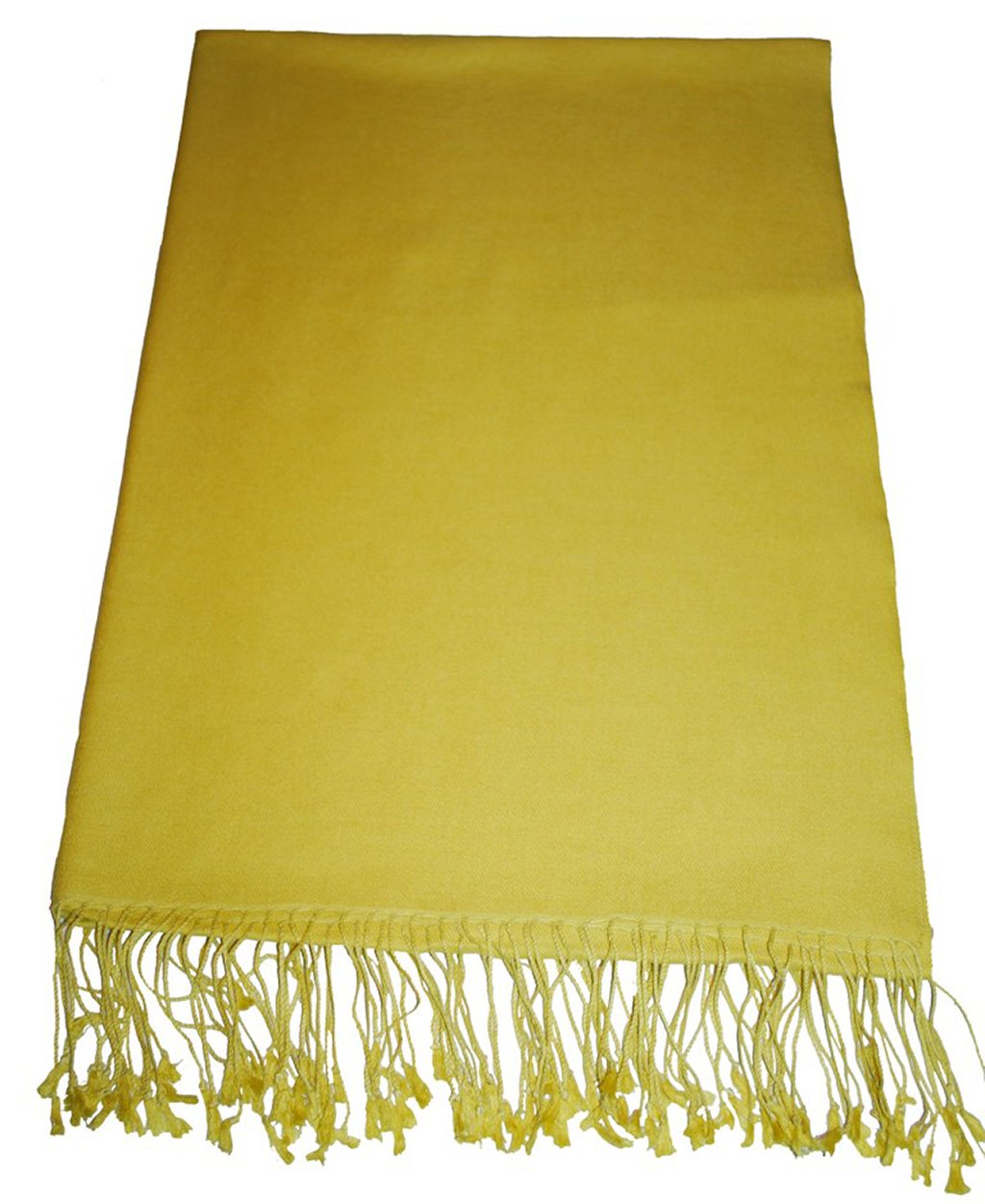 P4f Unisex Yellow London Silk-Cashmere Pashmina Scarf – 70Cm X200cm (Yellow)