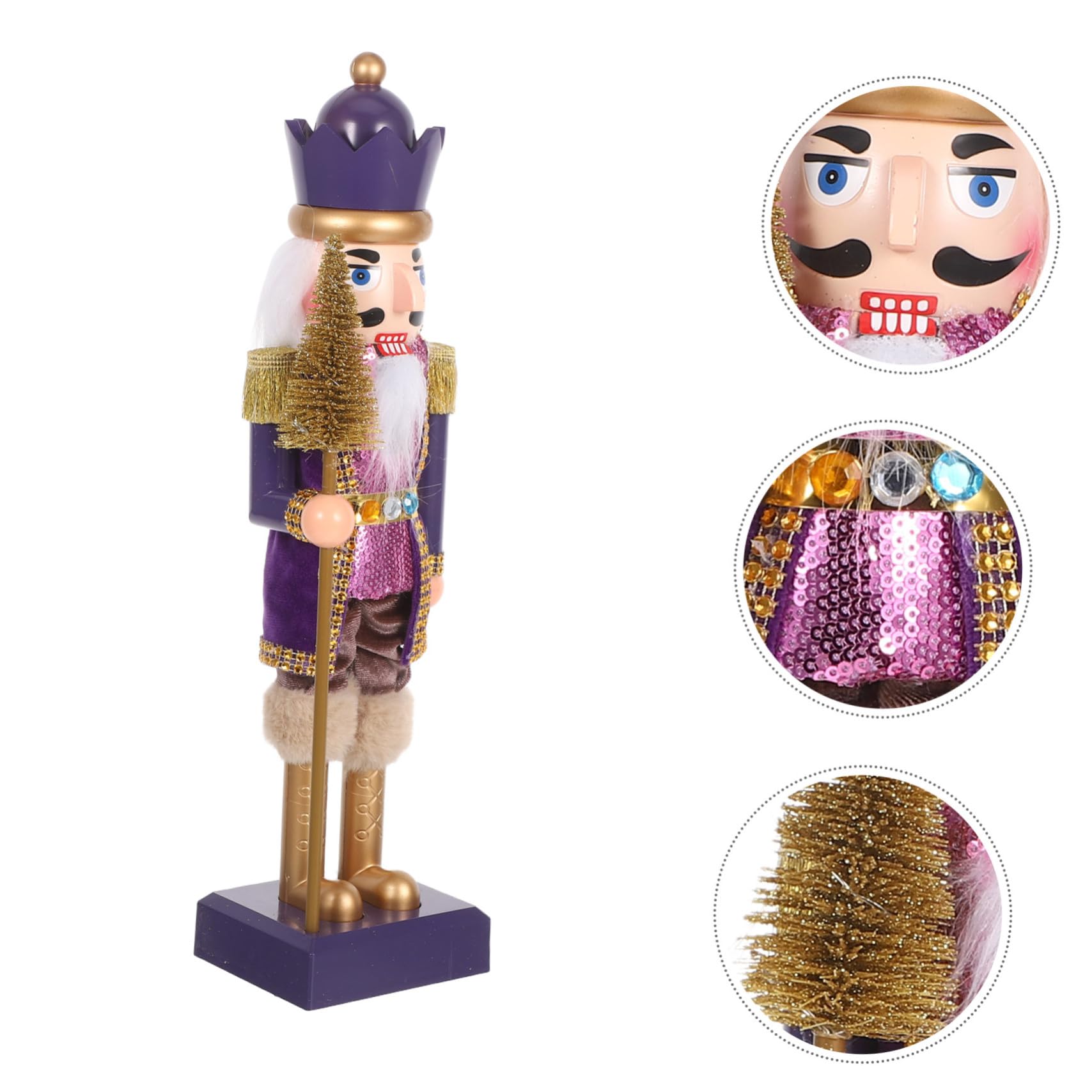 STOBAZA Nussknacker-Soldat Figur Traditionell Weihnachten Spielzeug Dekoration aus Kunststoff für Kaminsims oder Schreibtisch