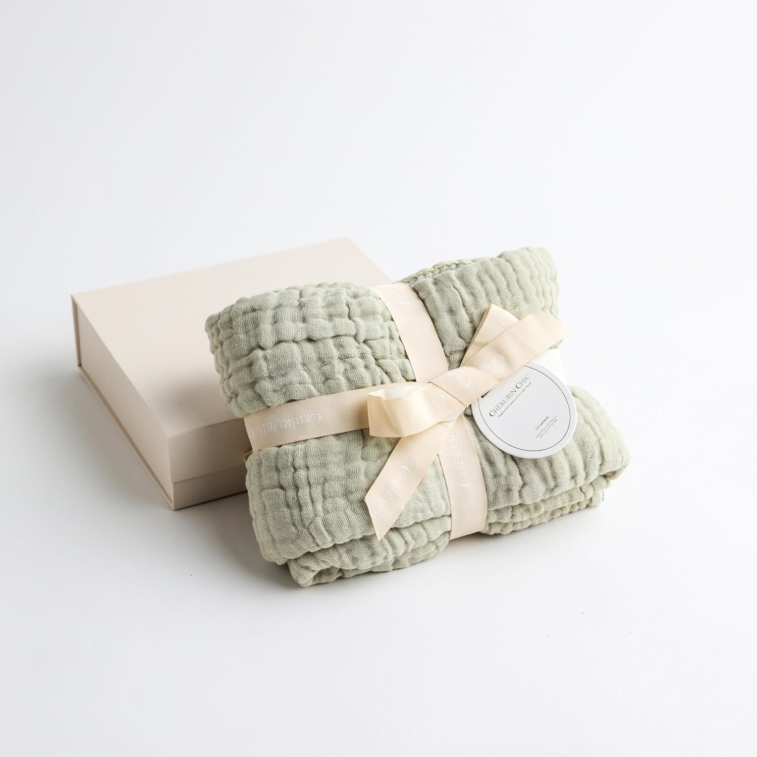 Baby Swaddle Blanket | Newborn Receiving Blankets Large 47 x 47 inches | Soft Breathable Baby Swaddles for Boys & Girls | Baby Blankets Neutral | Toddler Blanket - Sage
