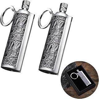 Permanent Match, Fire Starter Lighter Waterproof Flint Match with Keychain Outdoor Camping Survival Refillable Lighter(Without Fluid) (Grey + Grey)