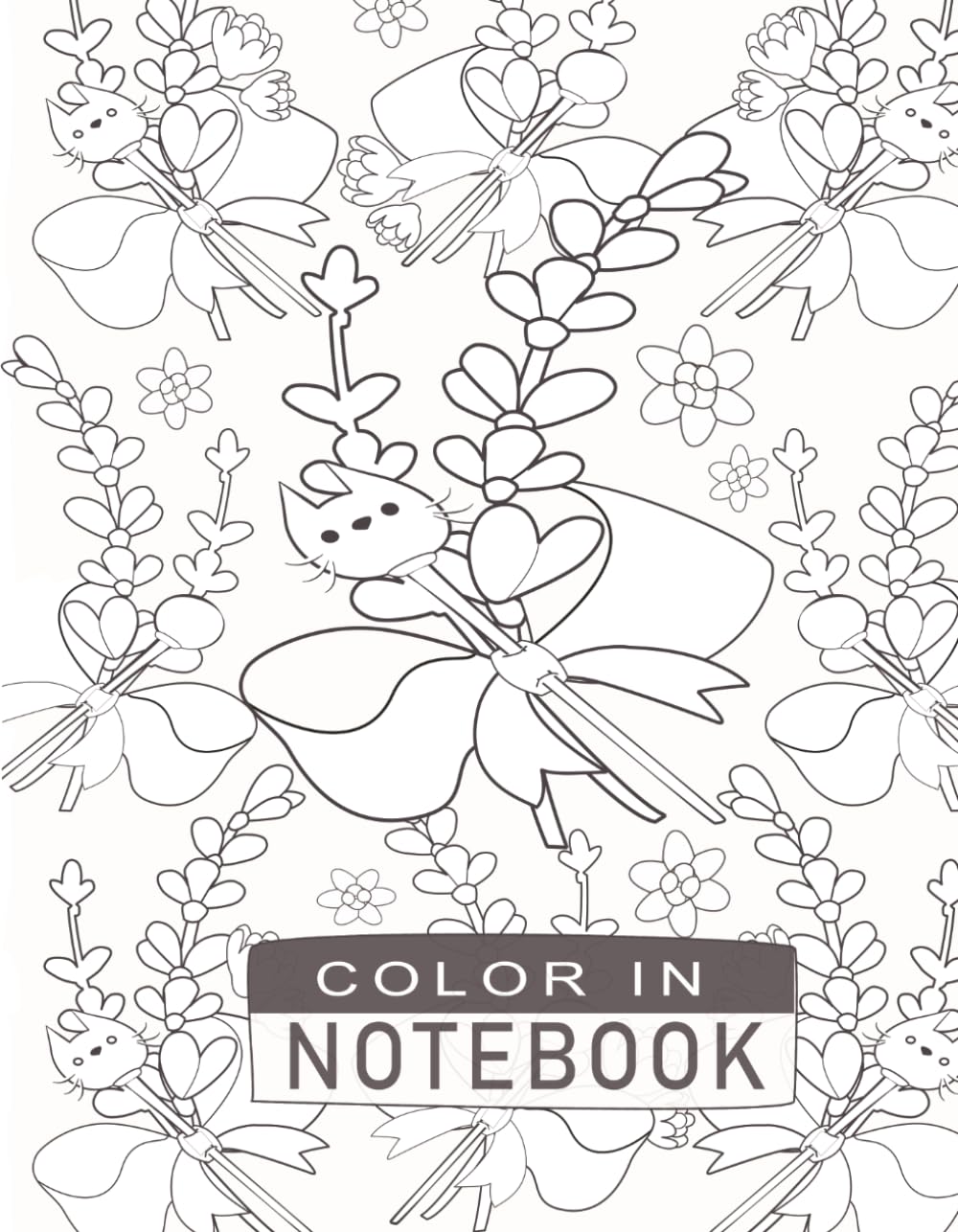 Color In Notebook: Over 30 whimsical illustrations for writing and coloring