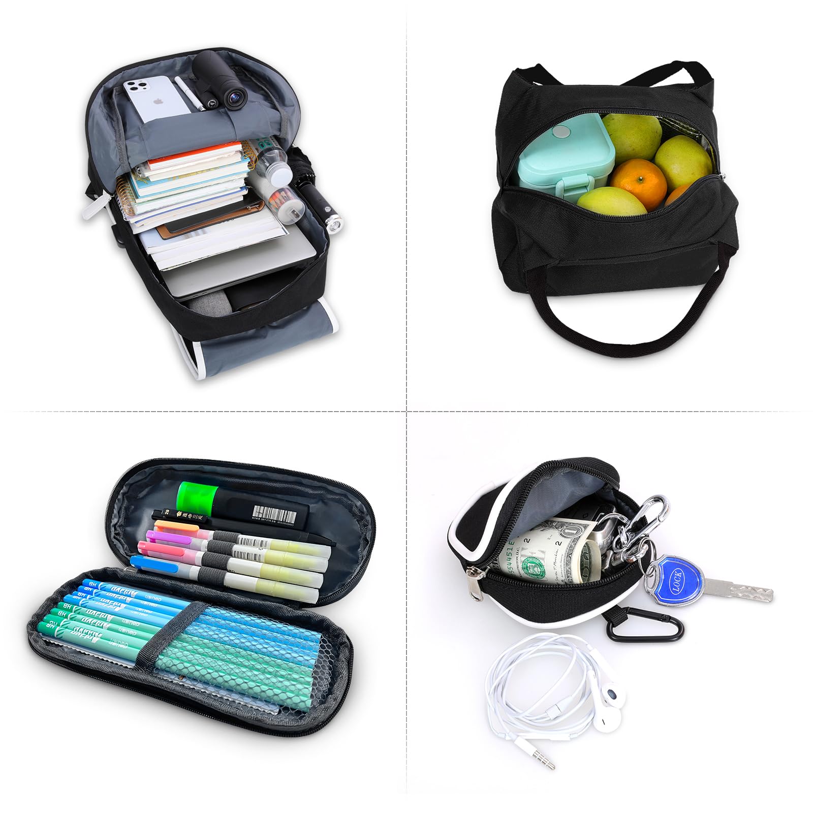 Cartable Fille Garçon Primaire Collège Élémentaire Enfant Sac à dos Scolaire Maternelle, Sacs d'école Filles garçon Adolescent Loisir Voyage Femme, 8 9 10 11 12 13 14 15 16 Ans CE2 CM1 2 6E