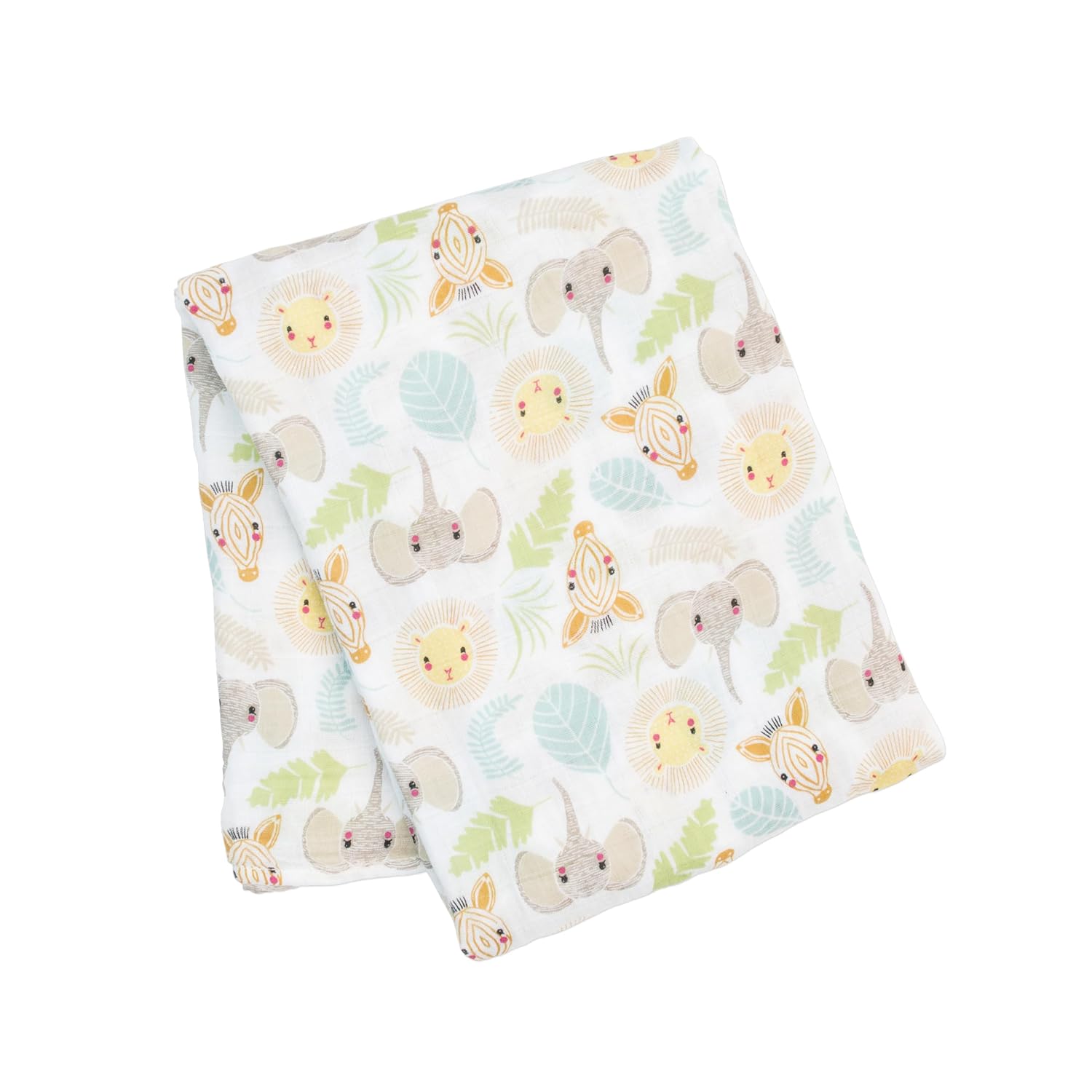 Lulujo Baby Swaddle Blanket| Unisex Softest 100% Cotton Muslin Swaddle Blanket| Neutral Receiving Blanket for Girls & Boys | 47in x 47in Jungle