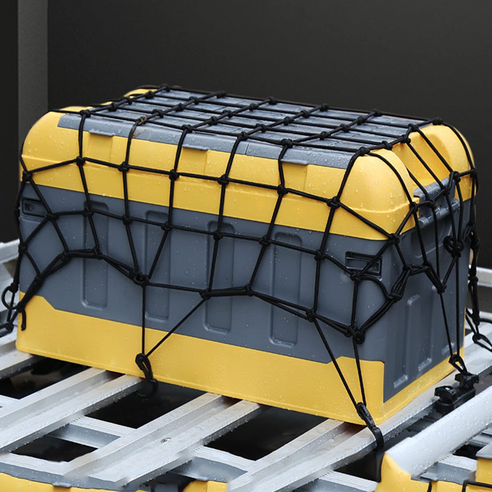 Auto Kofferraumnetz - Netz Für Dachgepäckträger, Strapazierfähiges, Elastisches Motorrad-Ladungsnetz, Dehnbares Fahrrad-Ladungssicherungsnetz, Kleintransporter-Ladungsnetz, Schwarz ( Size : 75x75cm )