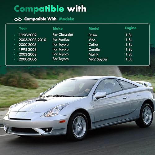 Miniatura 4 de SCITOO 419-123 Tensor de correa con polea para Chevrolet Prizm 1998-2002 2003-2008 Pontiac Vibe 2000-2005 Toyota Celica 1998-2008 Toyota Corolla