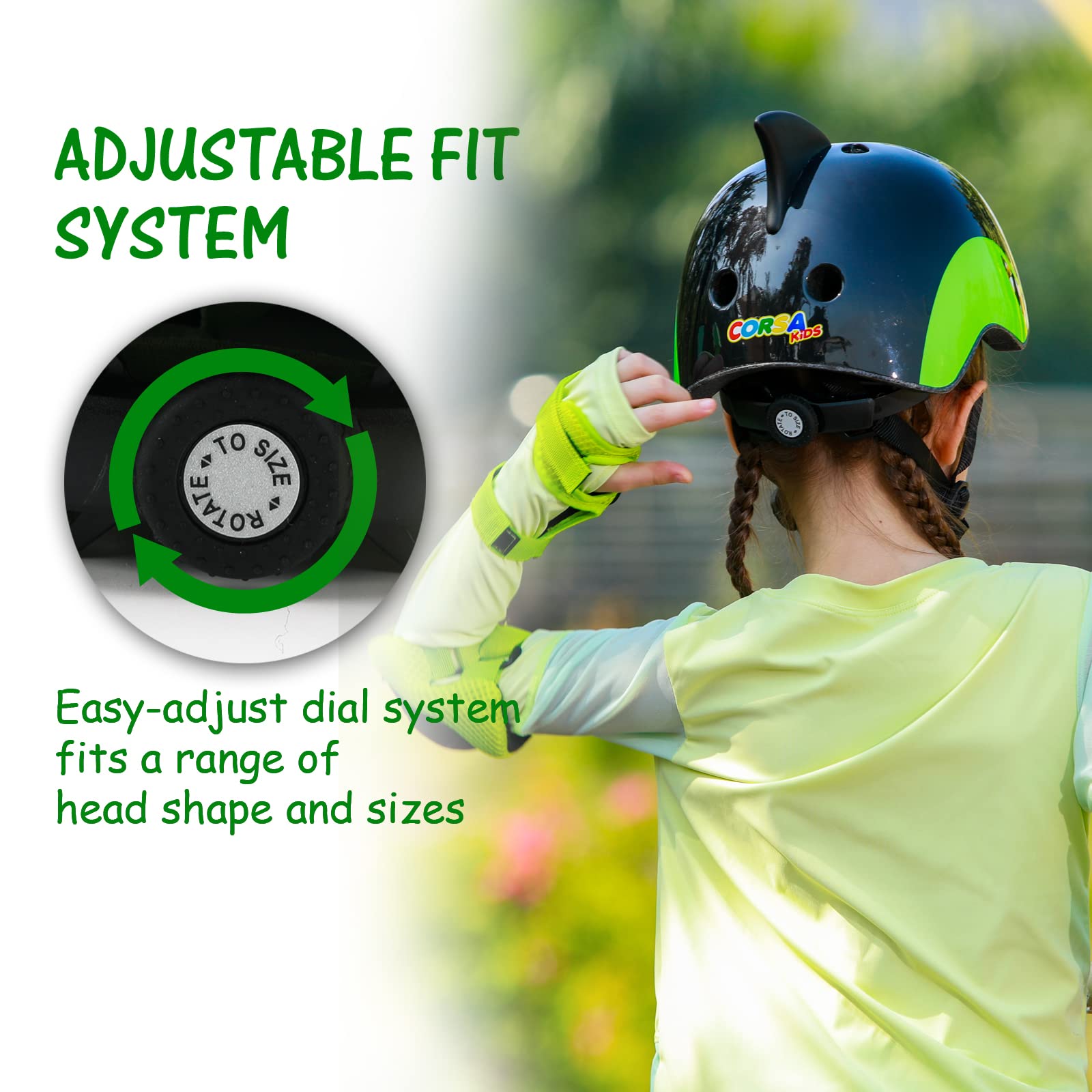 Amazon.com : Kids Toddler Bike Helmet, Adjustable Shark Helmet and Dinosaur  Helmet for Child Boys and Girls 50-54cm : Sports & Outdoors