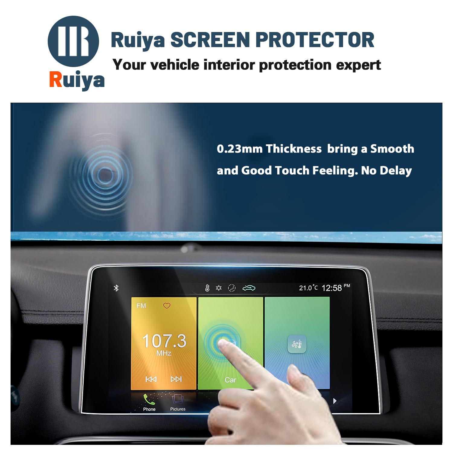 CDEFG MG HS Displayschutzfolie - 10,1 Zoll Navigation Schutzfolie 2 Stück