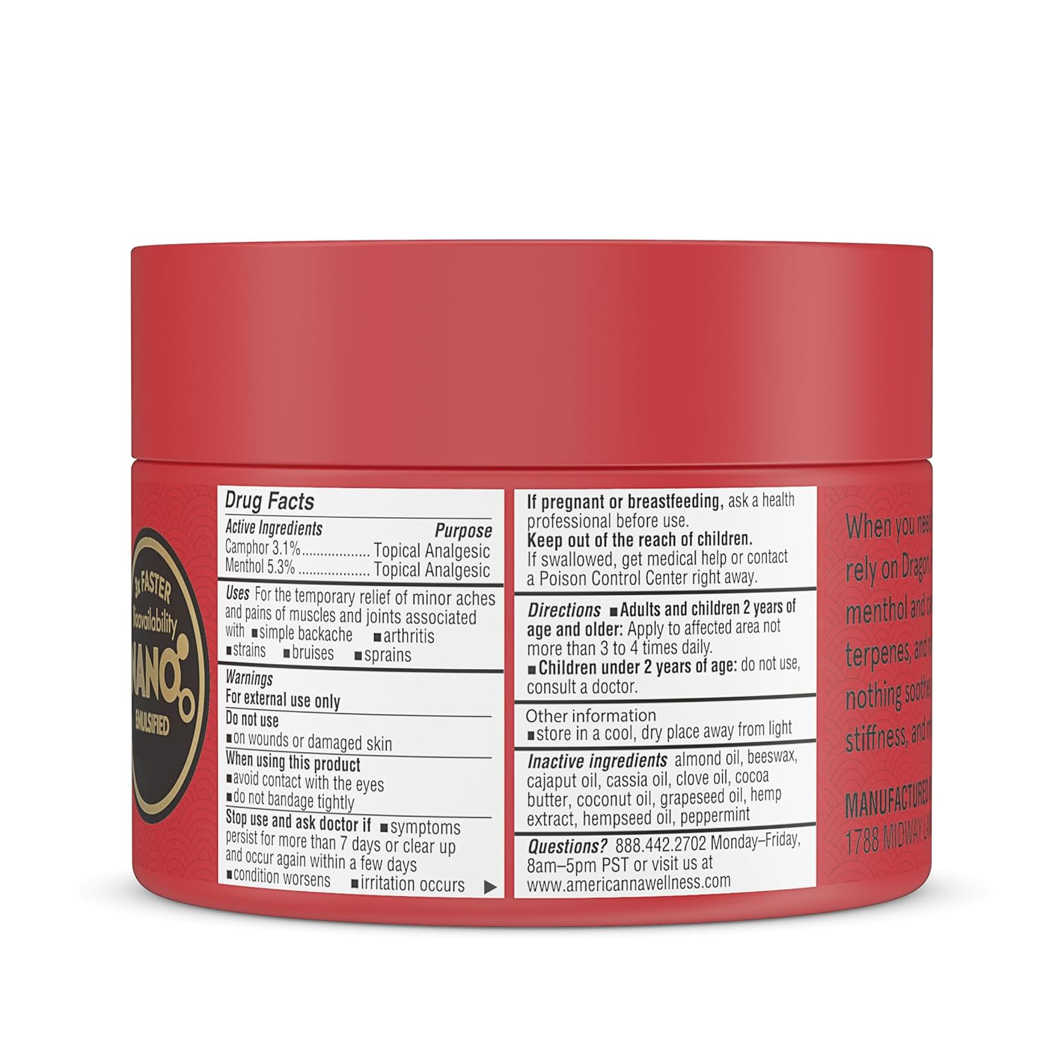 Dragon Balm 2.0 oz Jar Regular Red - Image 4