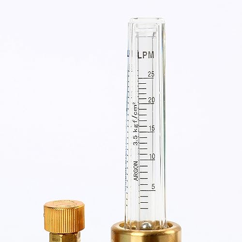 Miniatura 5 de Medidor de flujo de argón CO2 Mig Tig - Regulador de soldadura de soldadura (0-25 LPM) - Soldador de gas de calibre CGA-580