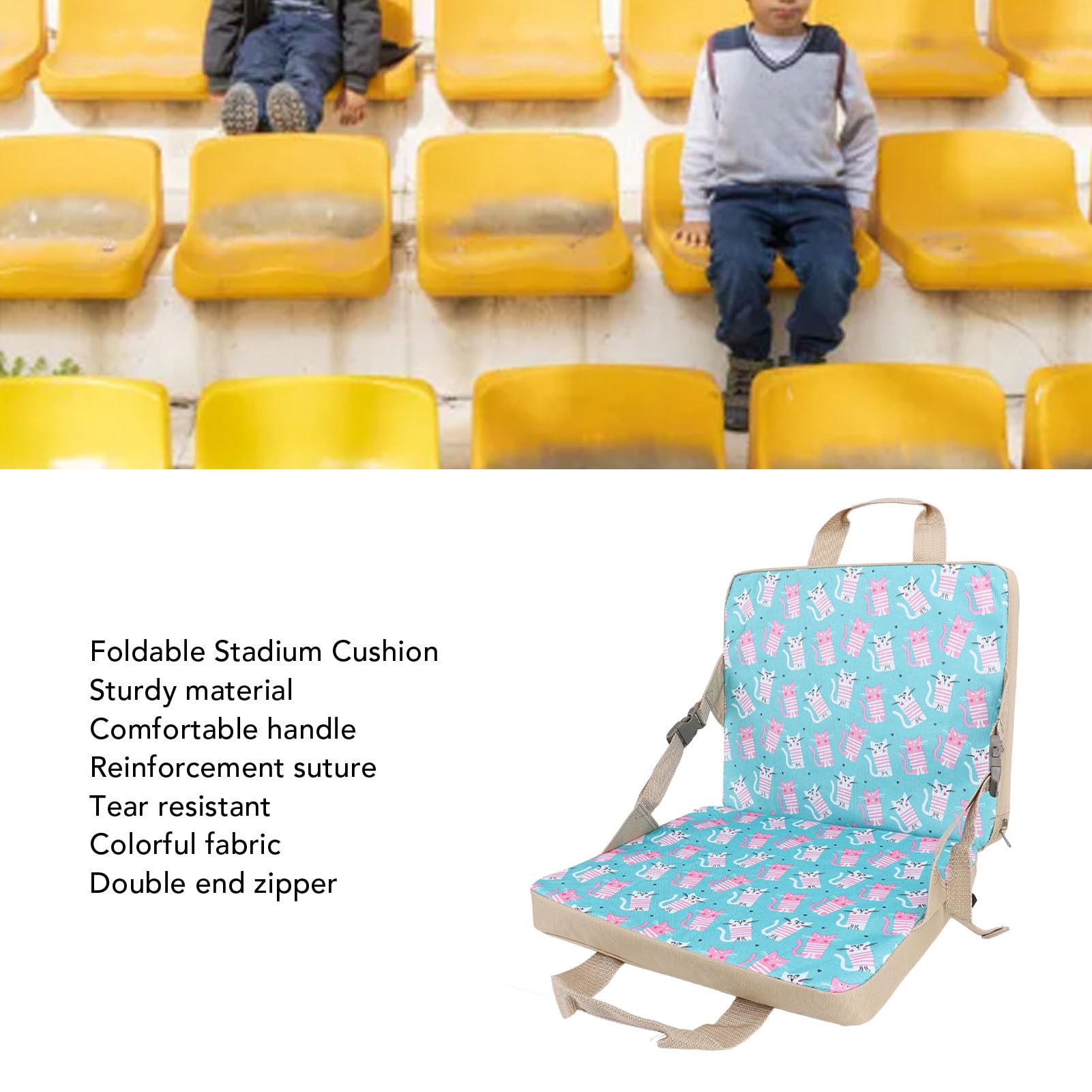 Gsycle Outdoor Patio Chair Cushions, Oxford Fabric Portable Outdoor Cushions Outdoor Patio Furniture Cushions Outdoor Seating Outdoor Sofa Cushions for Camping, Hiking, Sports (Blue)