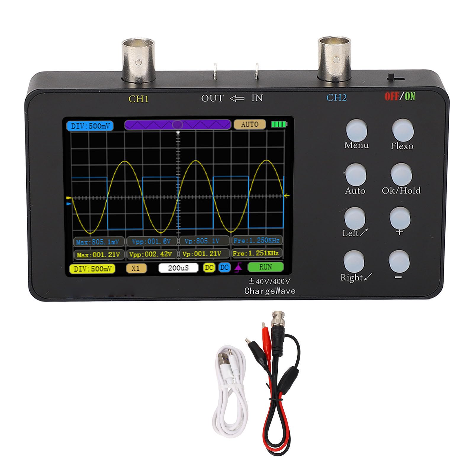Oscilloscopio Digitale Portatile per Tablet Cattura in Modo Efficiente Forme D'onda Complesse per Riparazione di Apparecchi, Hobby Elettronici e Diagnostica Automobilistica Frequenza di