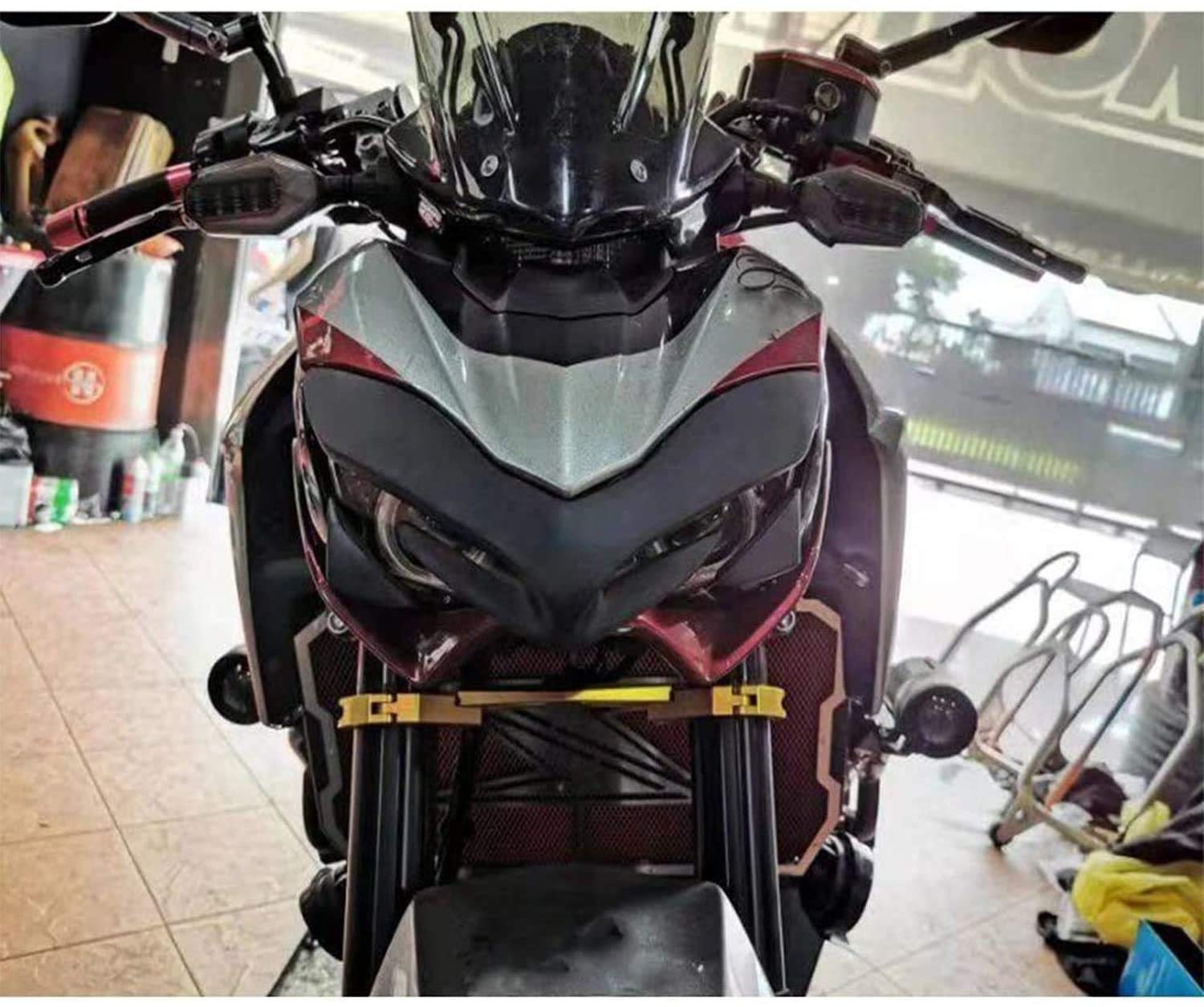 PSLER® Masque de Nez de Carénage Avant de Moto pour Z900 2017-2019 (Carbone)
