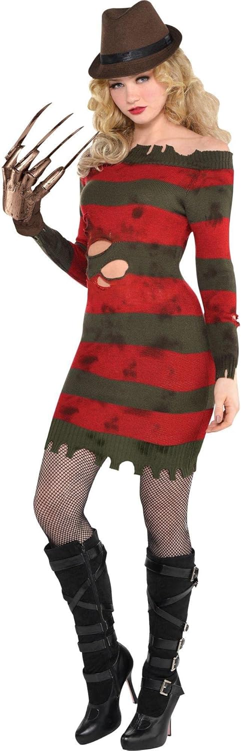 SUIT YOURSELF A Nightmare on Elm Street Miss Krueger Costume for Adults, Includes Dress, a Hat, and a Glove