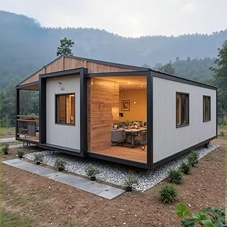 Foldable Prefab Tiny House Kit 3 Bedroom Mobile Home for Adults - Portable Container Modular to Live in, Expandable Folding Prefabricated Small Homes with Bathroom Sale