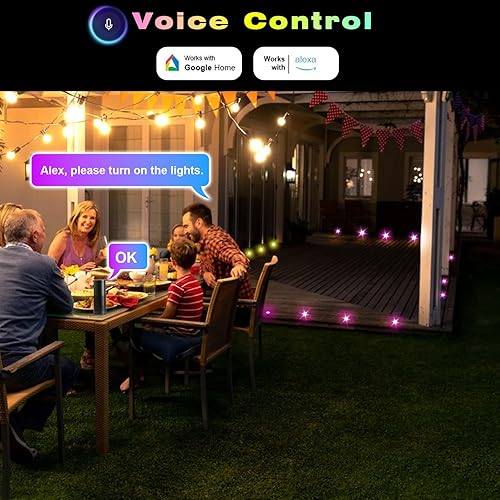 Miniatura 5 de FVTLED Kit de luces LED para cubierta, 10 piezas 1.22 WiFi control inteligente de bajo voltaje empotrado RGBW iluminación de cubierta impermeable al