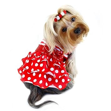 Klippo Dog/Puppy Sundress/Party/Christmas/Holiday/Valentine's Day/Festive/Fancy/Formal Sparkling Bow Dress - Small