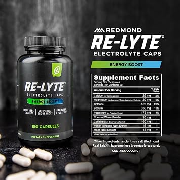 REDMOND Re-Lyte Energy Boost Capsules, 120 Count