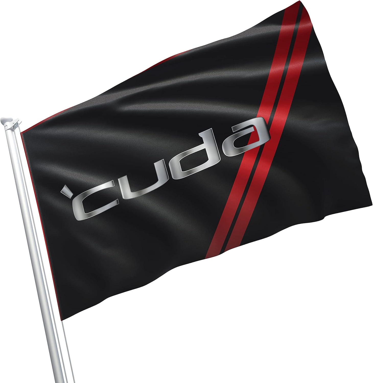 Plymouth Barracuda AAR Cuda 3x5 Feet Flag Banner - Hemi American Rare Classic Antique Retro Super Power Muscle Car Vehicle, Trans-Am Racing Inspired Design,Aggressive Muscle Car Styling, Made of Nylon