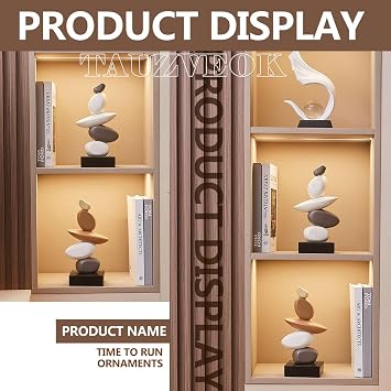 Modern Abstract Decorative Sculpture White And Gray Art Statue for Home Decor, Shelf, Bedroom Statues And Sculptures, Resin,Gray