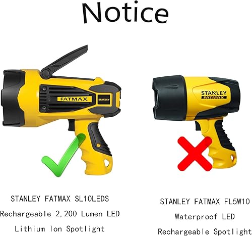 Miniatura 2 de LTGEM - Funda compatible con STANLEY 2200 lúmenes, recargable de iones de litio ultra brillante, linterna LED, solo funda