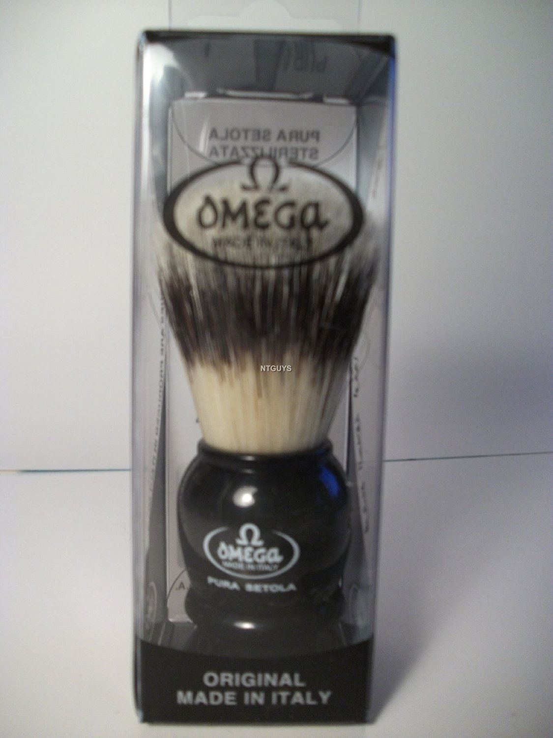 Pennello da Barba Omega #13522 Setole di Cinghiale Nero