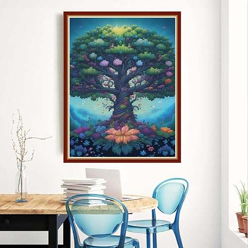 Miniatura 39 de Redxing Kits de punto de cruz estampados, kit de bordado para principiantes y adultos, gama completa de patrones de bordado, kits de iniciación