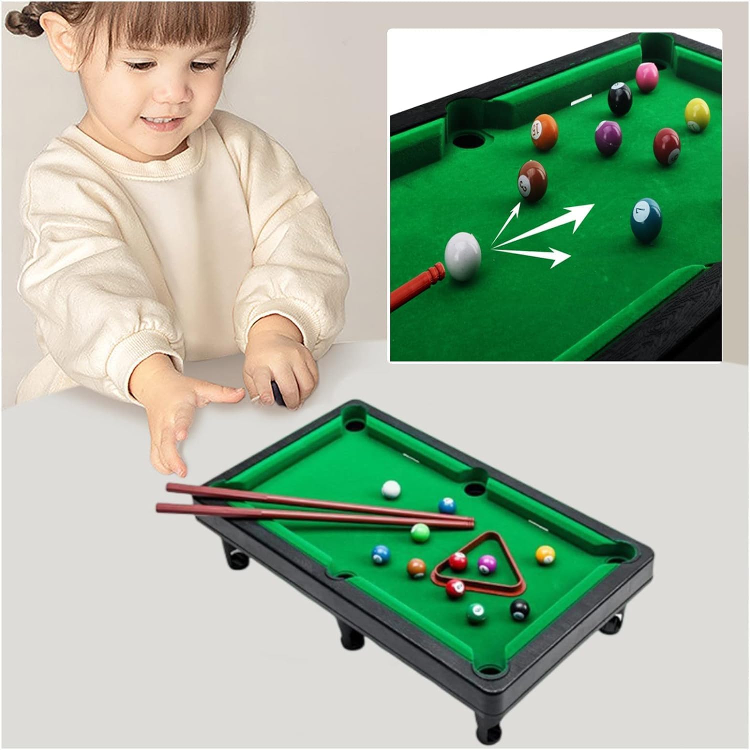 MAJIK Snooker Game Big Size Table Top Pool Table Game, Indoor and Outdoor Billiard Table Set with Balls for Children Return Gift Item-picture-27