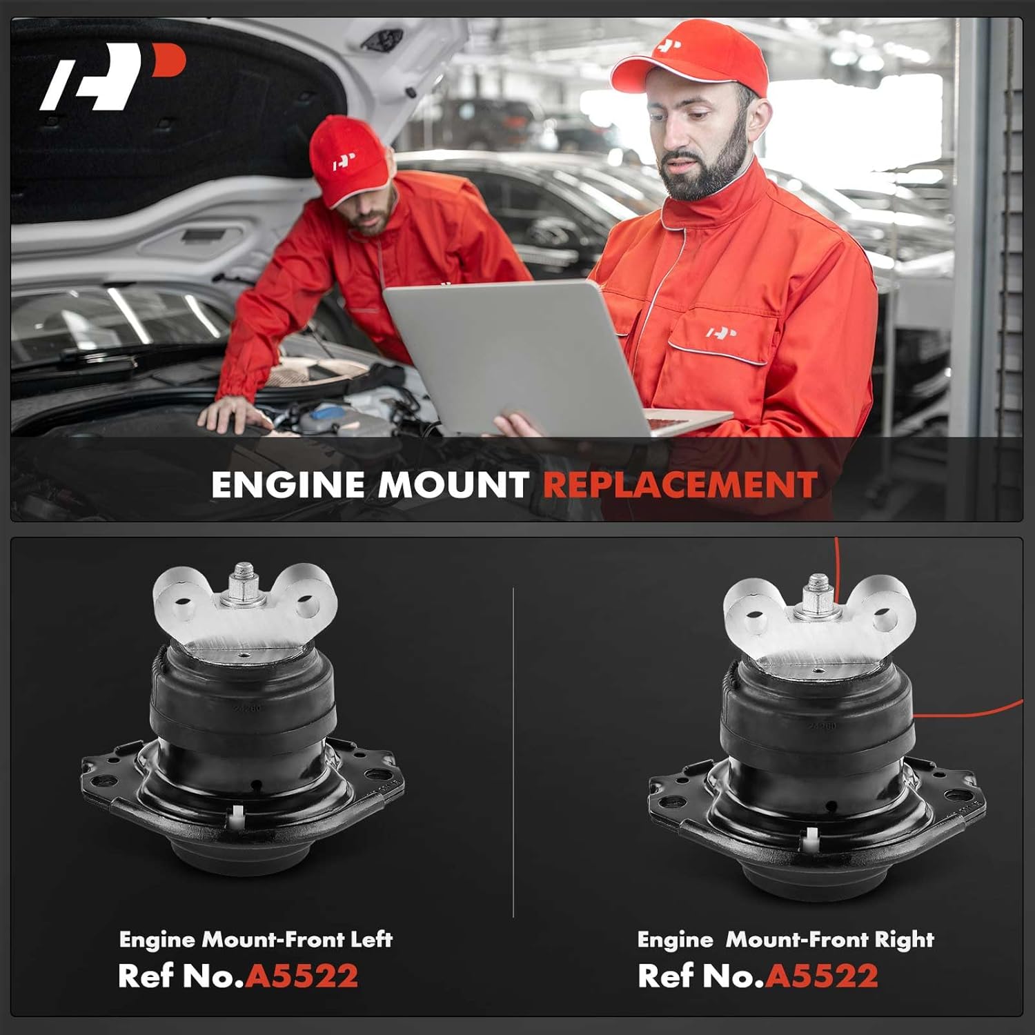 A-Premium 2PCS Front Left and Right Engine Motor Mount Set Compatible with Dodge Charger 2011-2022, Durango 2011-2012, Challenger 2011-2022 & Chrysler 300 2011-2022, 3.6L 5.7L, Replace# 4726030AH