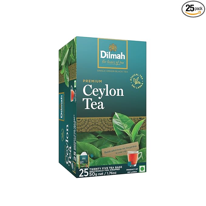 Dilmah Premium Ceylon Black Tea, 2g X 25 Tea Bags