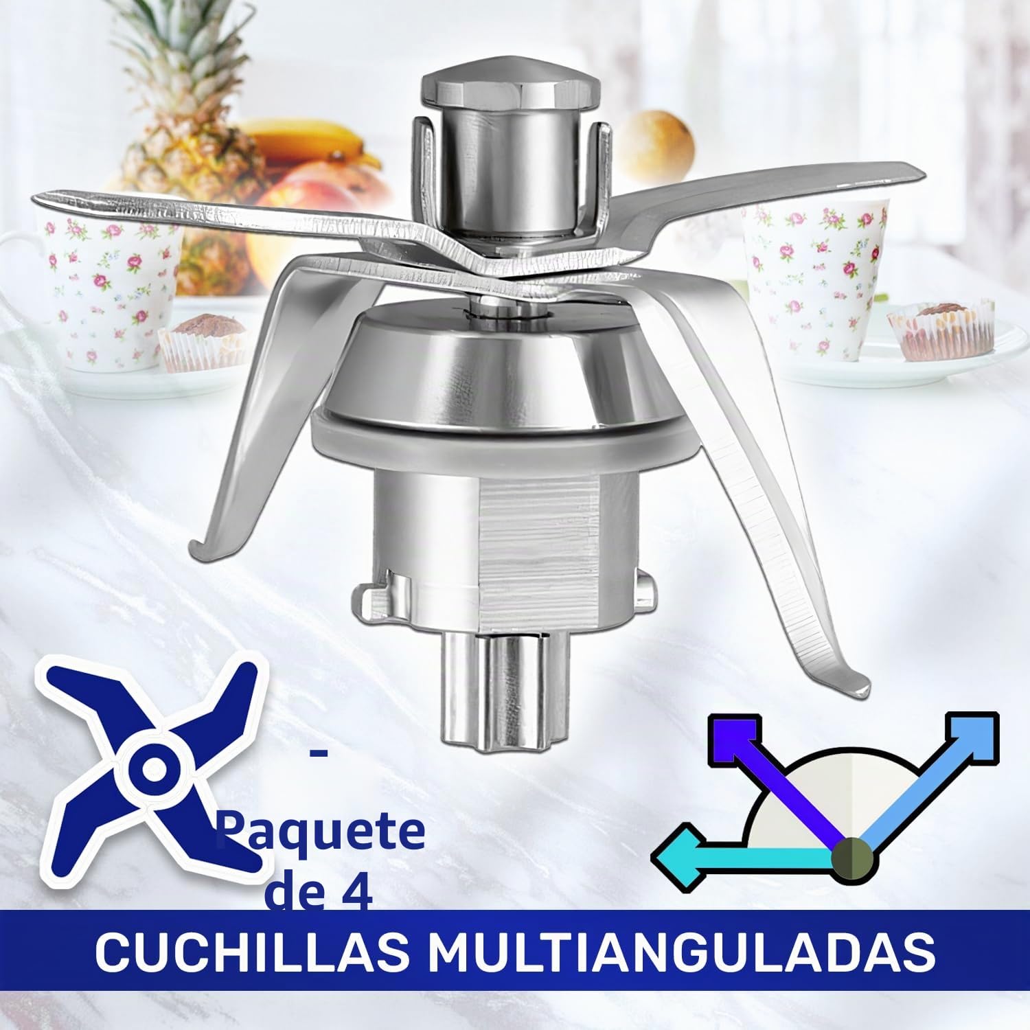 Juego de Cuchillas y Junta para Vorwerk Thermomix TM21 Robot de Cocina