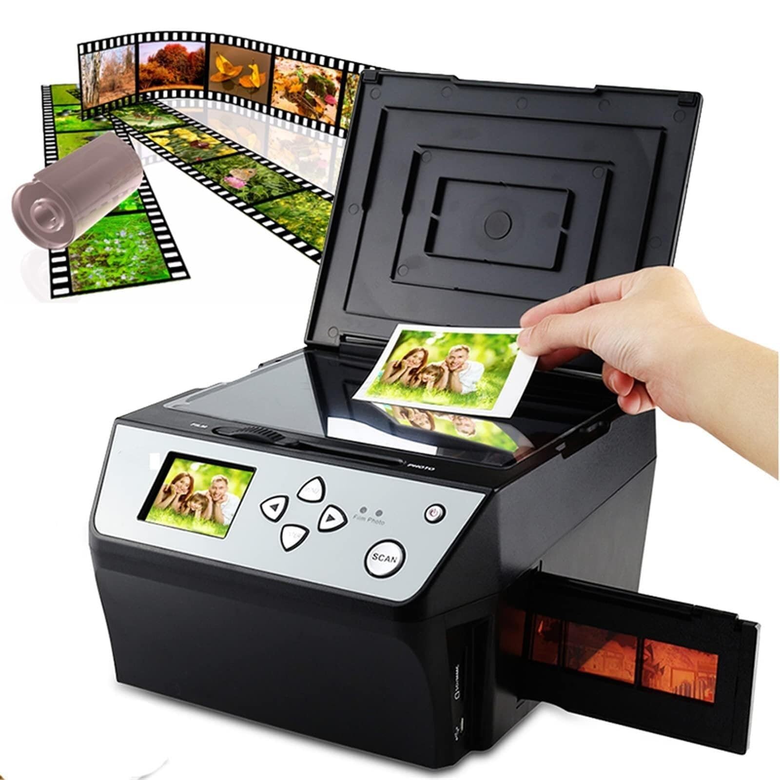 Digital Film Scanner, Digital Film and Slide Scanner, 22MP All in One Film and Slide Scanner, Film and Slide Scanner Convert 135 Film