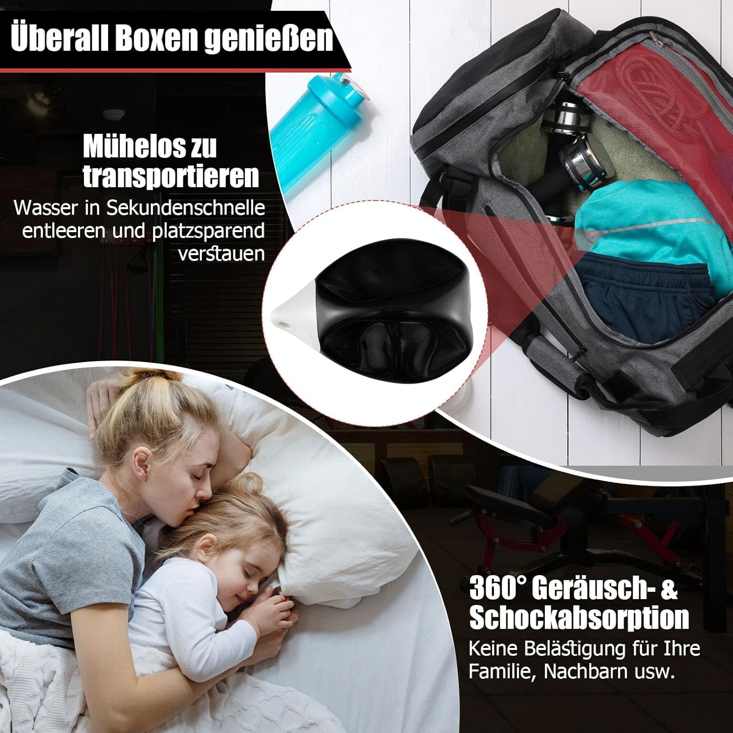 GOPLUS Worek bokserski na wodę Ø 55 cm, 80 kg, wypełniony wodą, regulowany metalowy łańcuch, klamry bezpieczeństwa i wąż wodny, worek bokserski dla dorosłych