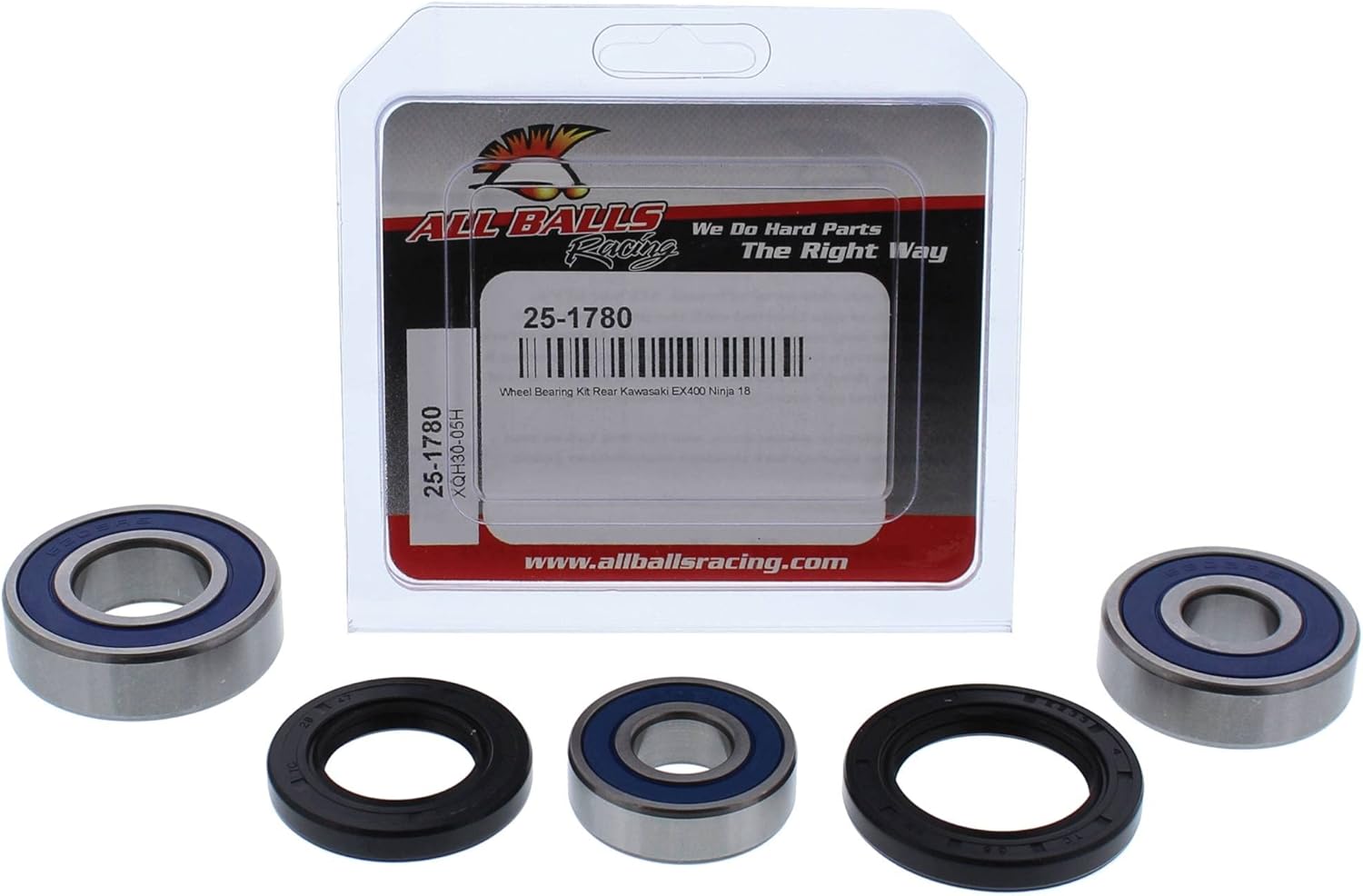 All Balls Wheel Bearing Kit (25-1780) Replacement for Kawasaki EX400 Ninja 2018 2019, Z400 2019