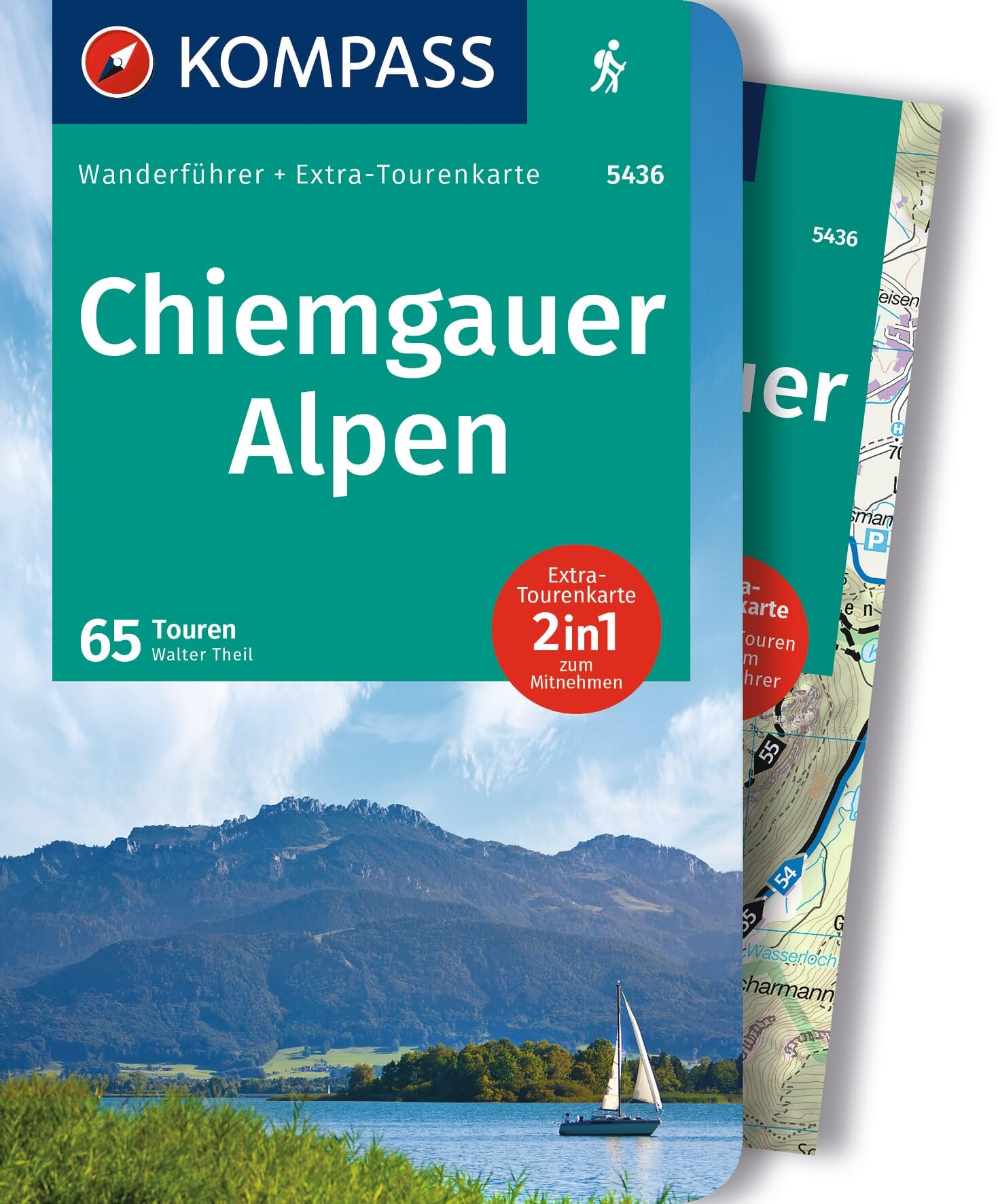 KOMPASS Wanderführer Chiemgauer Alpen, 65 Touren mit Extra-Tourenkarte: GPS-Daten zum Download