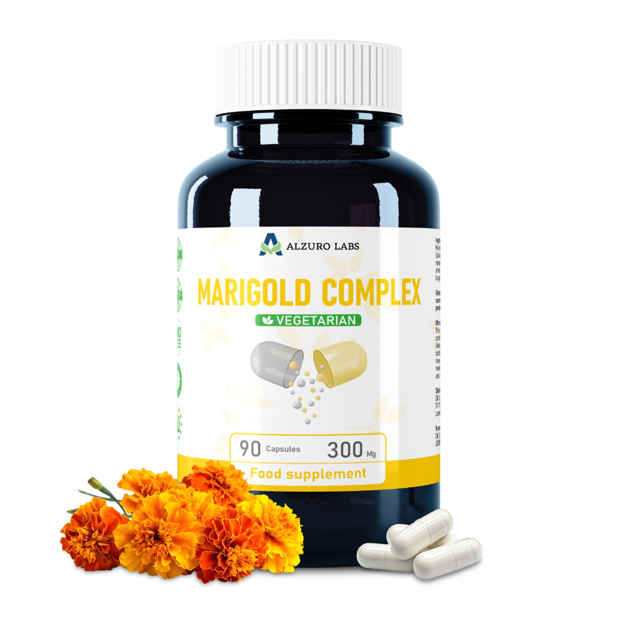 Lutéine 30 mg, Zéaxanthine 9 mg & Méso-zéaxanthine 9 mg | complexe triple caroténoïde pour les yeux | vision normale | vit. A, C & zinc | 90 gélules végétales | BPF & testé en lab. tiers