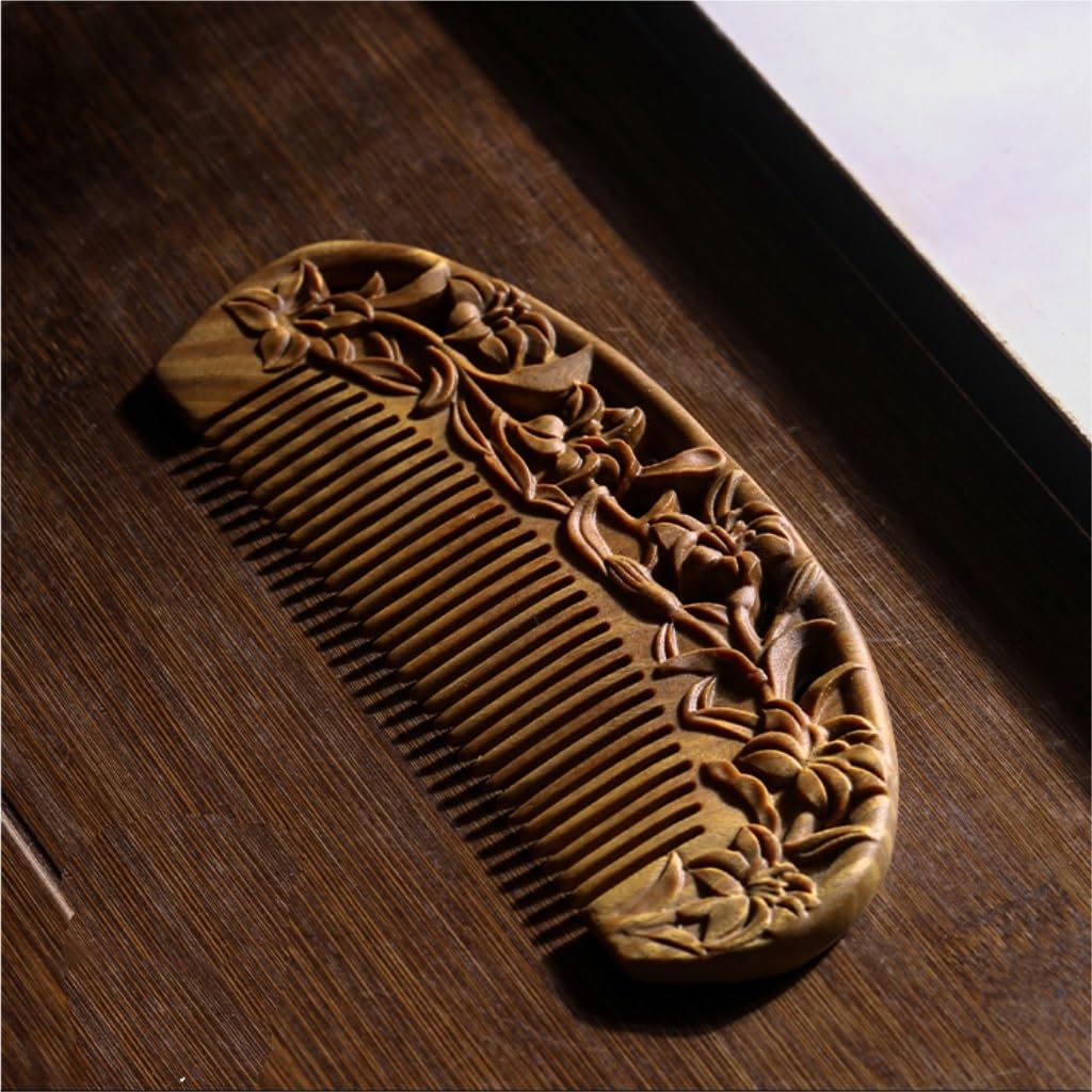 Peruka Grzebień Curly Hair Wide Tooth Comb Chinese Style Solid Wood Long Hair Comb Home Massage Comb Bathroom Wet Hair Comb Duże grzebienie do włosów