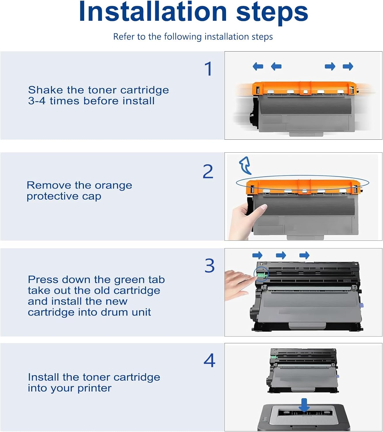 TN750 Toner for TN720 TN-720 TN 750 Toner - Replacement for TN-750 High-Yield Black Toner Cartridge MFC-8810DW HL-5470DW MFC-8710DW MFC-8510DN HL-6180DW MFC-8910DW HL-5450DN Printer, 2-Pack
