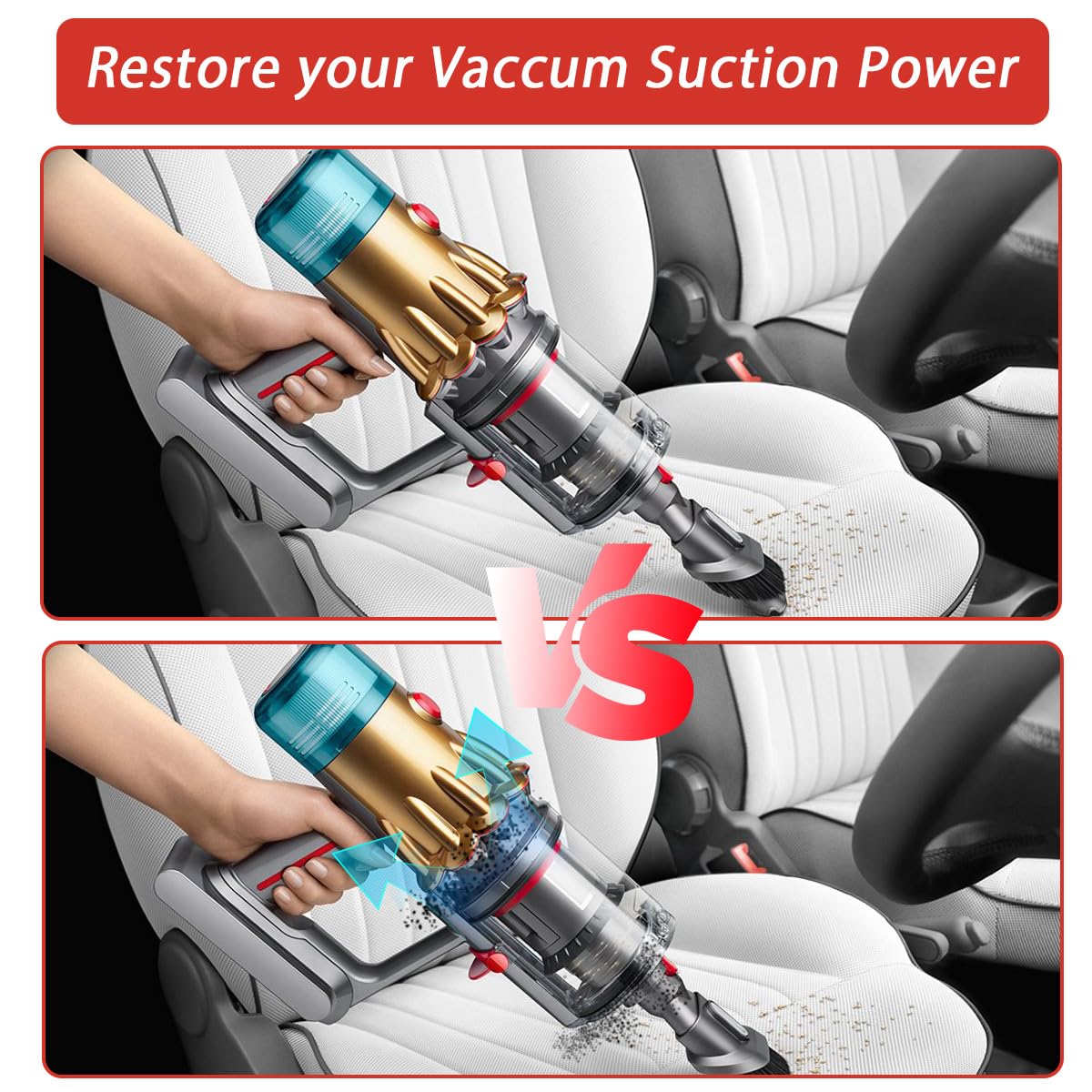 Pojemnik na kurz do Dyson V12 Detect Slim/ V10 Digital Slim, części zamienne pojemnik akcesoria części nr 965272-01