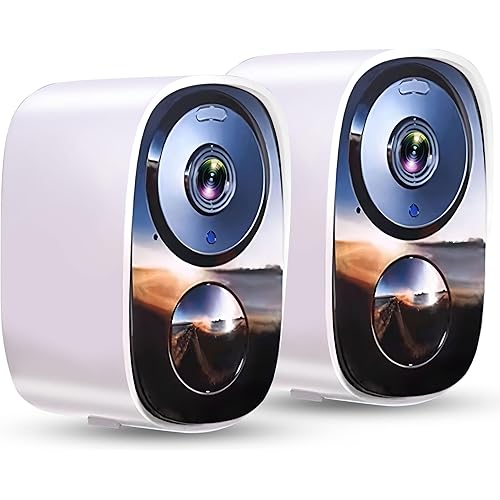 2026 Upgraded 2K Security Cameras Wireless Outdoor (2 Pack), Free Cloud Storage, Long Battery Life, AI Motion Detection, Spotlight & Siren, Waterproof, WiFi Surveillance Outdoor Camera with 2-Way Talk