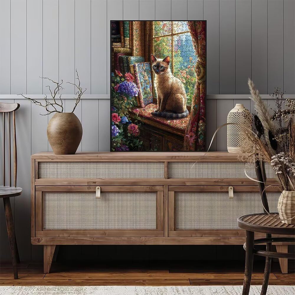 Puzzle 6000 Pezzi, Scaffale Per Gatti 3D Puzzle per Adulti Impegnativo, Educa Puzzles Artistico, Divertente E Stimolante Puzzles Decorativo per La Famiglia, Regalo e Decorazione Pareti DX0YL6-655