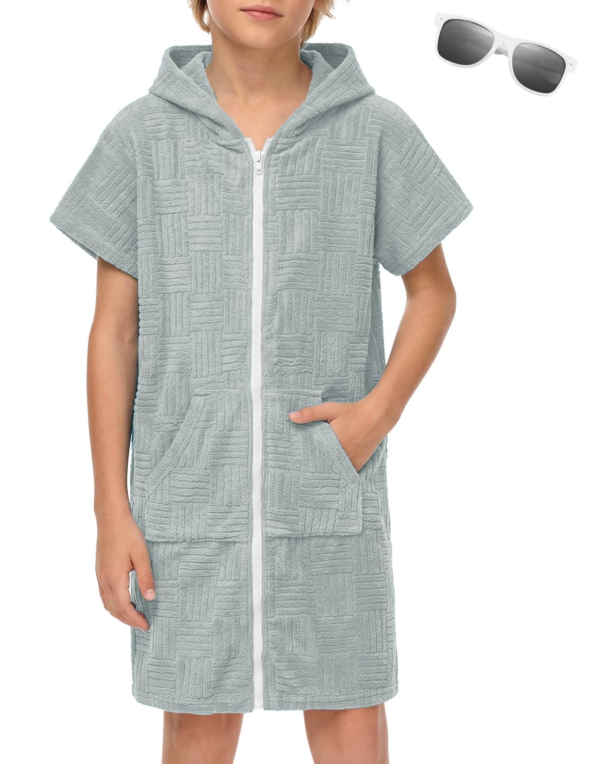 BesserBay Boys Girls Swim Cover Up Terry Cloth Swimwear