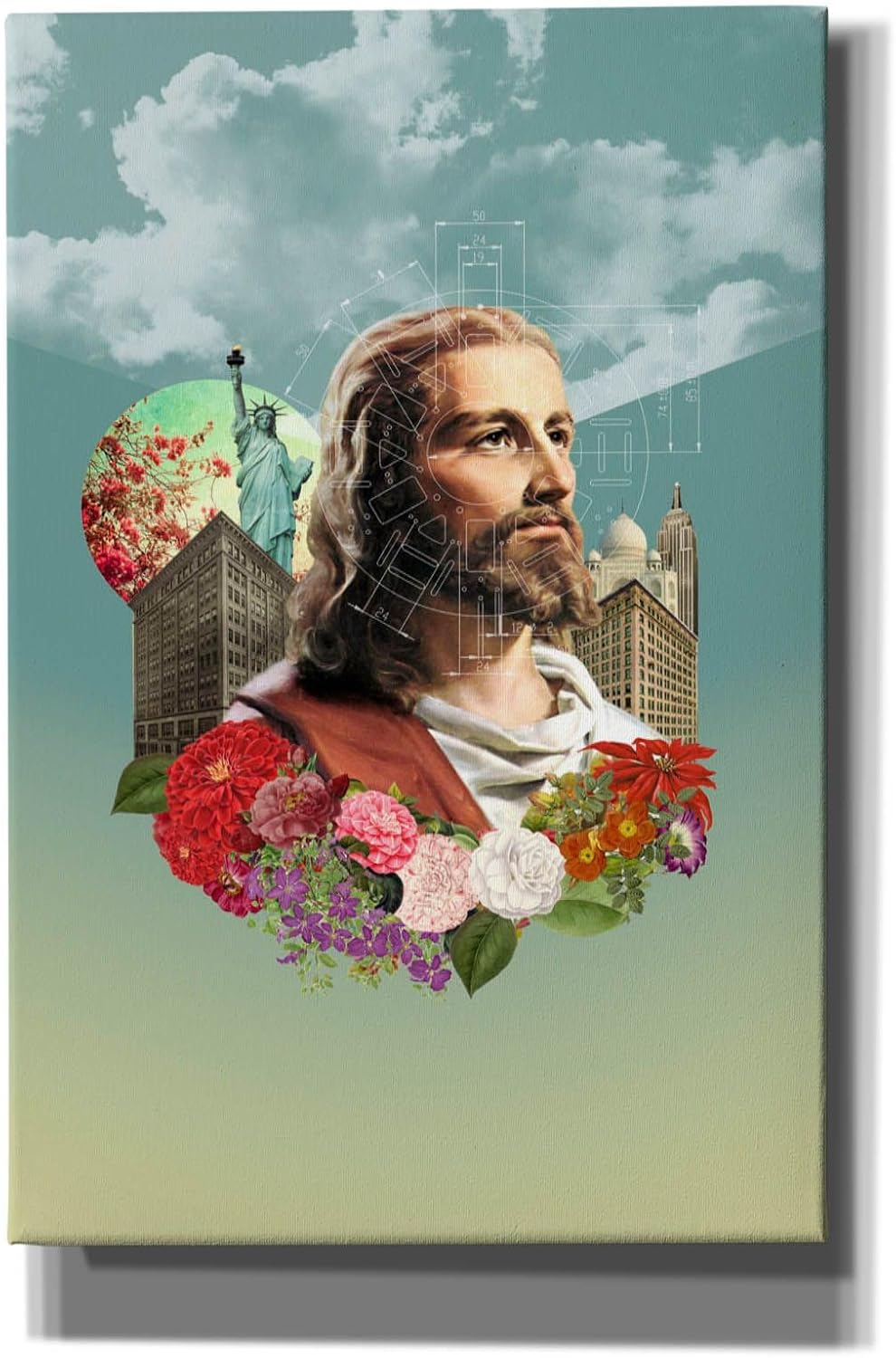Epic Graffiti 'The Messenger' by Elo Marc, Canvas Wall Art, 40"x60"